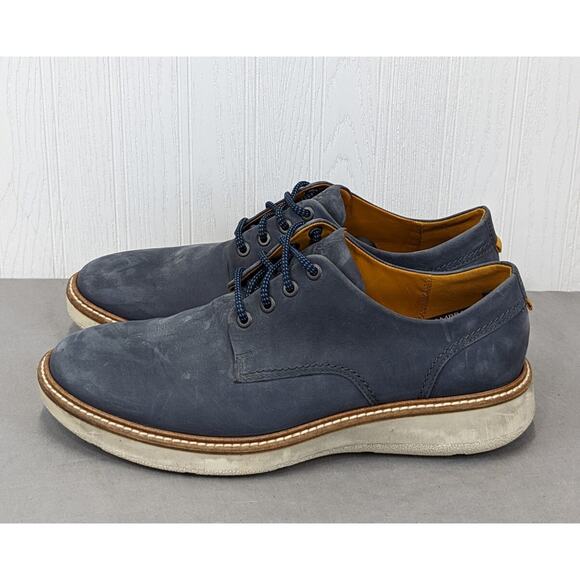 Ecco Aurora Men\'s Suede Oxford Shoes Dark Blue Size US 8.5 EU 42 main image 9